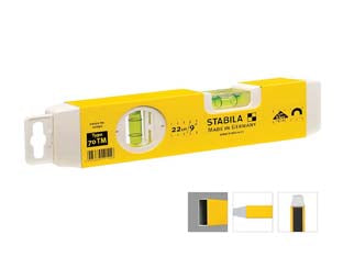 Livella In Materiale Sintetico Torpedo Mod.70 Tm Cm.22 2 Bolle (02190) Stabila