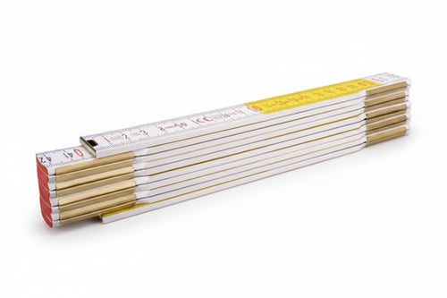 Doppiometro In Legno Bicolore Serie 600 Mod.617- - Bianco/Giallo (01128) - 10 Pezzi Stabila