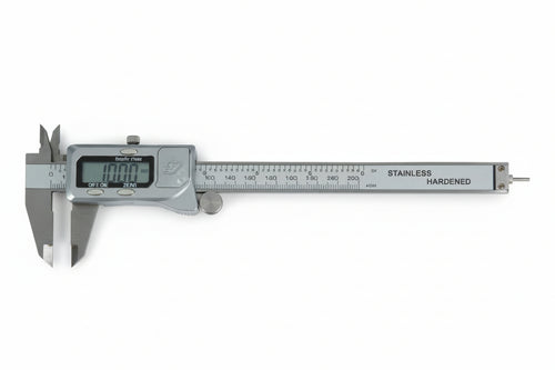 Calibro Centesimale Digitale Cursore Bloccaggio A Vite Lettura Utile Mm.150, Dimensioni Mm.230X77X14H. Alte