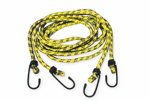 Corda Elastica Allacciabagagli Ganci In Metallo Rivestiti Plastica- - Ø Mm.8 X Cm.120 - 10 Blister Alte