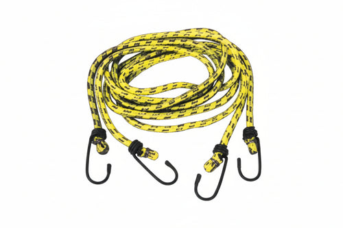 Corda Elastica Allacciabagagli Ganci In Metallo Rivestiti Plastica- - Ø Mm.8 X Cm.150 - 10 Blister Alte