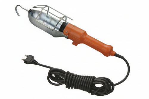 Lampada Da Meccanico In Metallo Portatile- - Mt.10 Di Cavo Bipolare 2X0,75 - 1 Blister Syntesy