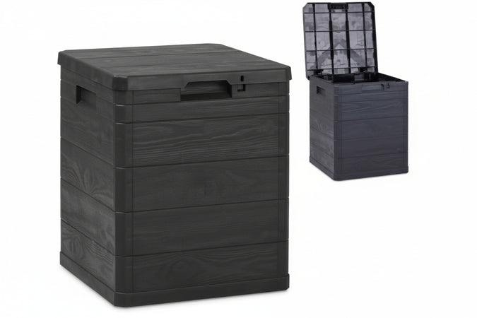 Baule Multiuso Woody'S 90 Per Interno Antracite Scuro Lt.90 Art.173 Cm.42,5X44X50H. Toomax