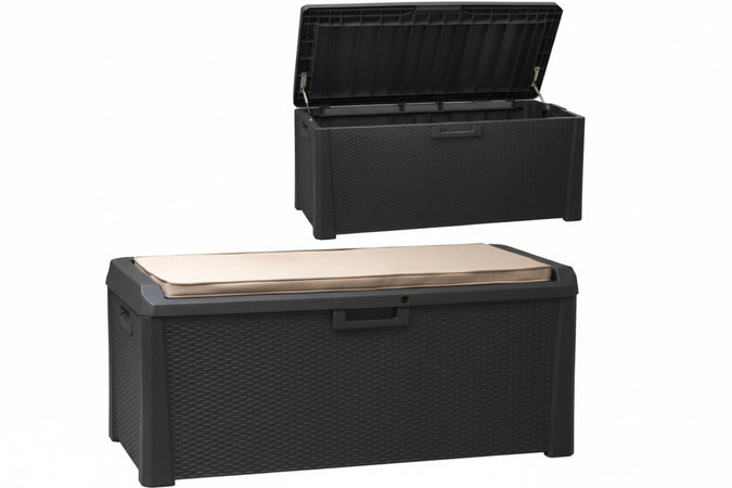 Baule Multiuso Santorini Plus Lt.560 Colore Antracite Art.157 Cm.147X72X65H. Toomax