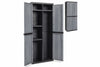 Armadio Portascope A 2 Ante + 4 Ripiani Nero/Grigio Basalto Art.201 Cm.65X37X165H. Toomax