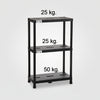 Scaffale Universal Pro 633 Per Interni Con 3 Ripiani Nero Art.127 Cm.60X30X95H. Toomax