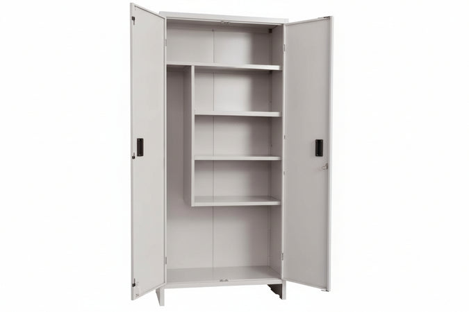 Armadio Portascope In Metallo A Due Ante Smontato Cm.100X40X180H. Prometal