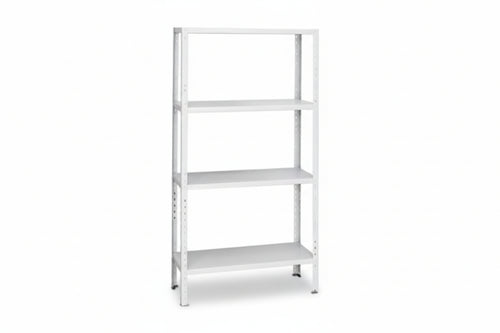 Scaffale In Kit 4 Ripiani Bianco 4 Ripiani Cm.80X30X151H. Prometal