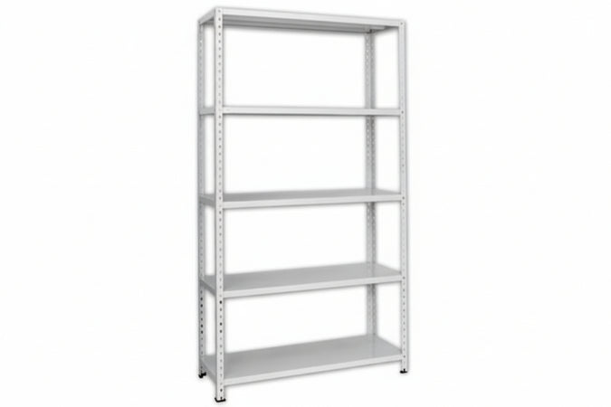 Scaffali In Kit 5 Ripiani Grigio Angolari Interi 5 Ripiani Cm.100X40X200H. Prometal