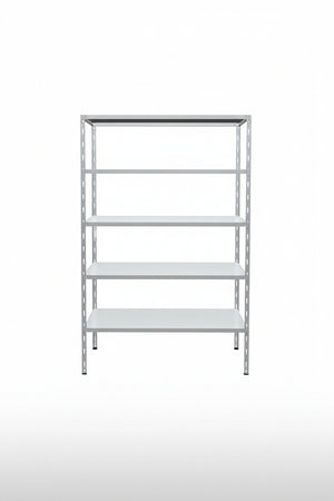 Scaffale In Kit 5 Piani A Incastro Zincato 5 Ripiani Cm.100X40X186H. Prometal