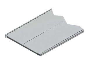 Ripiano In Lamiera Forata Verniciato Grigio Ral 7035 Mm.500 L.X600 P. Con 2 Rinforzi