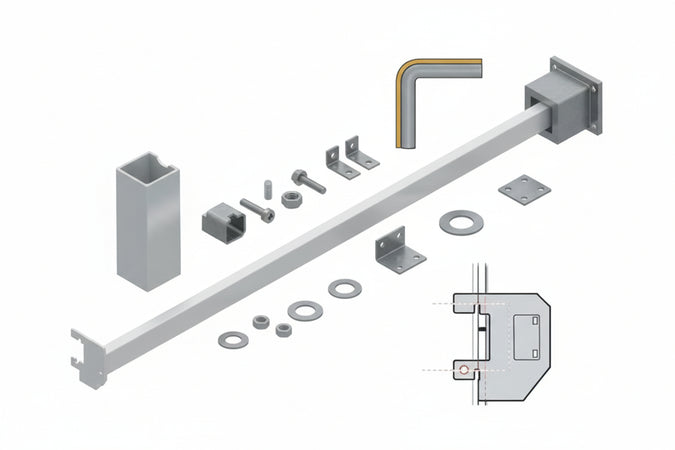 Barra Universale Tubolare Cromata Mm.1000 L. Mm.50 P. (Mm.39 Dal Fondale)