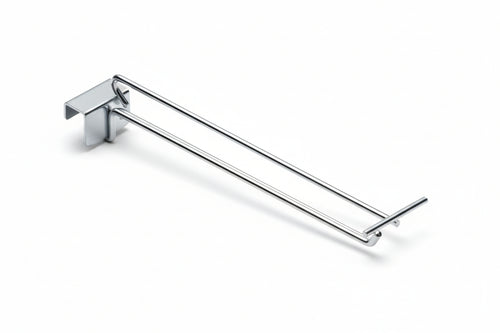 Gancio In Filo Cromato Per Barre Universali Con Portaprezzi Ø Mm.10X400 L.