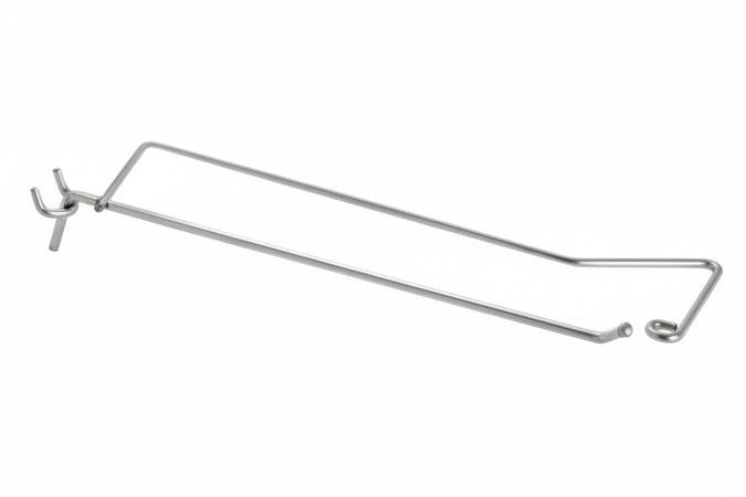 Ganci A 1 Filo Con Portaprezzi Per Pannelli Forati- - Ø Mm.3,8X5X200 L. - 20 Pezzi