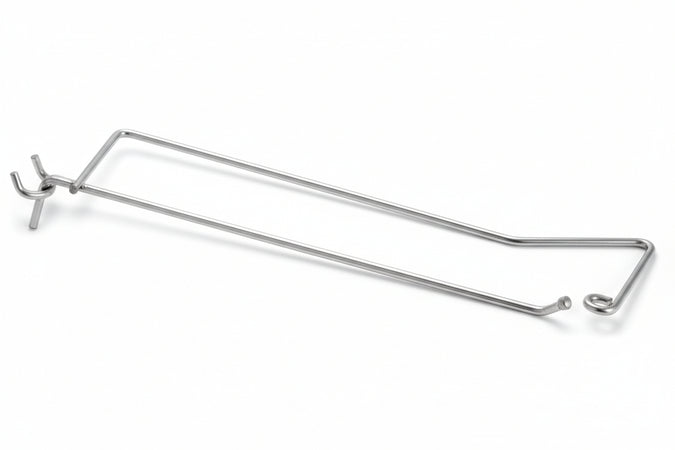 Ganci A 1 Filo Con Portaprezzi Per Pannelli Forati- - Ø Mm.3,8X5X300 L. - 20 Pezzi