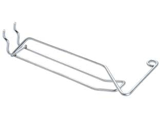 Ganci A 2 Fili Con Portaprezzi Semplici Per Pannelli Forati- - Ø Mm.3,8X5X200 L. - 5 Pezzi