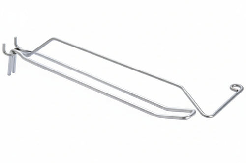 Ganci A 2 Fili Con Portaprezzi Per Pannelli Forati- - Ø Mm.3,8X5X300 L. - 10 Pezzi