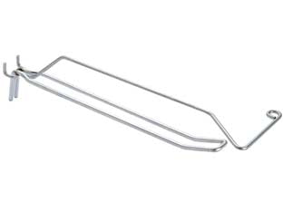 Ganci A 2 Fili Con Portaprezzi Per Pannelli Forati- - Ø Mm.3,8X5X400 L. - 5 Pezzi