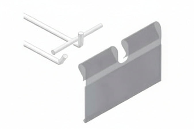 Targhetta Portaprezzo Per Ganci Barre Universali- - Mm.75X40 - 100 Pezzi