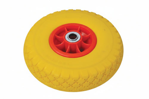 Ruota Per Carrello Pu Piena Mm.260 Cerchio Plastica Ø Mm.260X85 Foro Mm.20 Alte