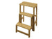 Scala Sgabello Ribaltina In Legno Colore Naturale Cm.37X23X57H.