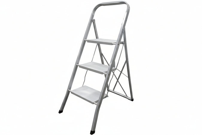 Scala Sgabello In Acciaio 3 Gradini Cm.45X3X115H. Xtra