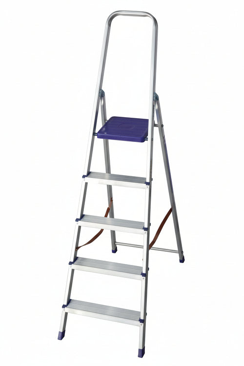 Scala In Alluminio K100 D.Lgs.81/08 4 Gradini Cm.46X8,4X157H (84H Pedana) Kg.3,50 Facal