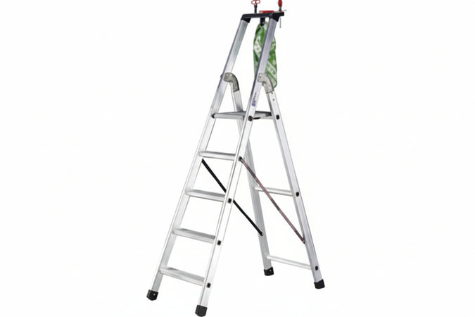 Scala In Alluminio Quadra En131 4 Gradini Cm.47X11,5X148,5H (88,H Pedana) Kg.5,2 Facal