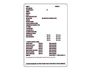 Cartello Concessione Edilizia Direzione Lavori Monocolore- - Cm.50X70H. - 10 Pezzi