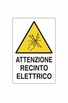 Cartello Attenzione Recinto Elettrico- - Cm.20X30H. - 10 Pezzi
