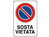 Cartello Sosta Vietata- - Cm.20X30H. - 10 Pezzi