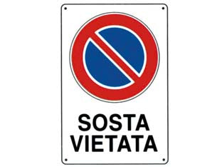 Cartello Sosta Vietata- - Cm.20X30H. - 10 Pezzi