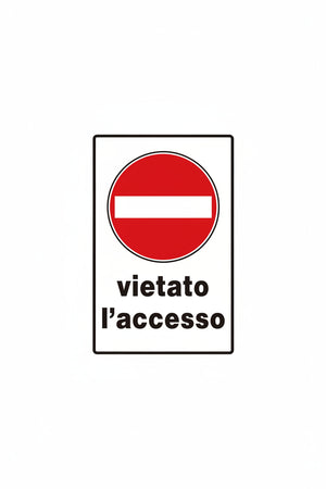 Cartello Vietato L?Accesso- - Cm.20X30H. - 10 Pezzi