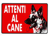 Cartello Attenti Al Cane- - Cm.30X20H. - 10 Pezzi