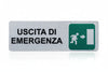 Targhetta Adesiva Uscita Di Emergenza (Freccia A Destra)- - Cm.15X5H. - 10 Pezzi