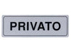 Targhetta Adesiva Privato- - Cm.15X5H. - 10 Pezzi