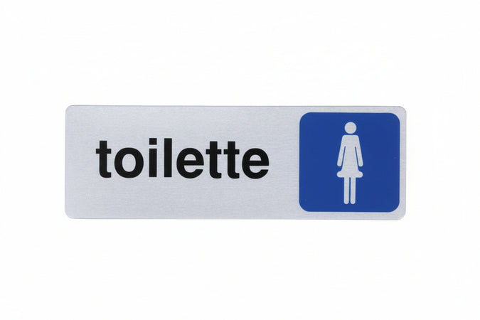 Targhetta Adesiva Toilette Donna- - Cm.15X5H. - 10 Pezzi