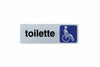 Targhetta Adesiva Toilette Disabili- - Cm.15X5H. - 10 Pezzi