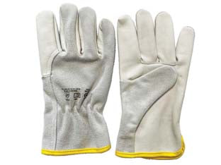 Guanto Da Lavoro Bovino Palmo Fiore Dorso Crosta- - Tg.10 - 12 Pezzi Excel