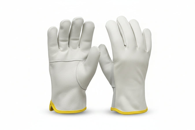 Guanti Da Lavoro Bovino Palmo Fiore Dorso Crosta- - Tg.11 - 12 Pezzi Excel
