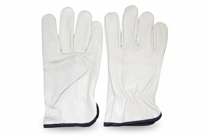Guanti Da Lavoro In Pelle Bovina Bianco- - Tg.9 - 12 Paio Excel