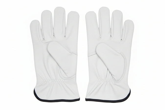 Guanti Da Lavoro In Pelle Bovina Bianco- - Tg.11 - 12 Paio Excel
