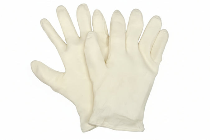 Guanti In Cotone Orlato- - Tg.S Misura 7 - 12 Paio