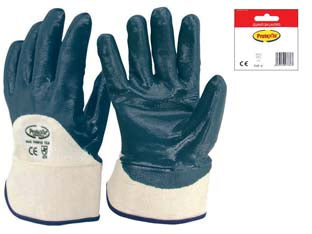 Guanti Da Lavoro In Tela Palmo Nbr Dorso Aperto- - Tg.10 - 12 Blister Excel