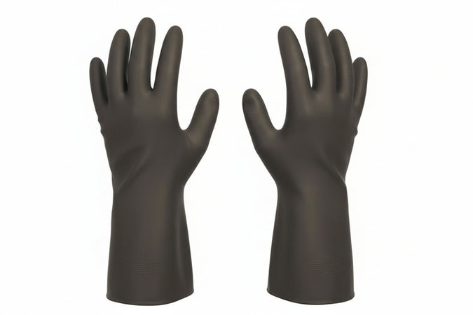 Guanti Da Lavoro Industriali Antiacido In Neoprene- - Tg.L Mis.8 - 8 1/2 - 10 Paio