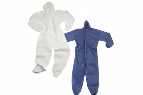 Tuta Intera Con Cappuccio In Polipropilene- - Tg.L Colore Bianco - 10 Pezzi Excel