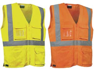 Gilet Seki Ad Alta Visibilita' Tg.M Giallo Fluo/Navy Cofra