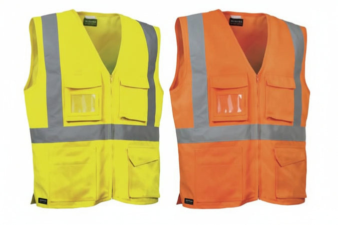 Gilet Seki Ad Alta Visibilita' Tg.M Giallo Fluo/Navy Cofra
