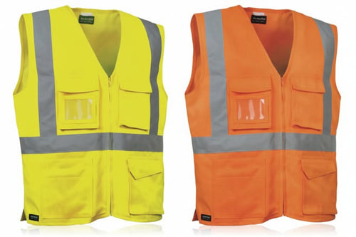 Gilet Seki Ad Alta Visibilita' Tg.2Xl Giallo Fluo/Navy Cofra
