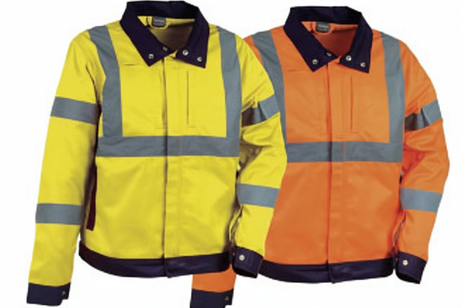 Giacca Tempel Ad Alta Visibilita' Tg.L Arancione Fluo/Navy Cofra